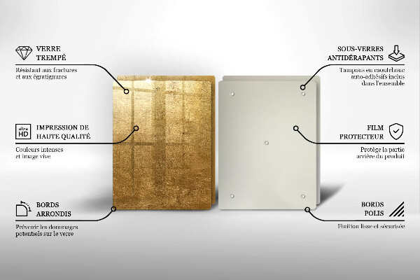 Skärbräda glas Guld textur bakgrund