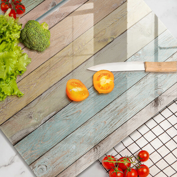 Skärbräda glas Färgglada vintagebrädor