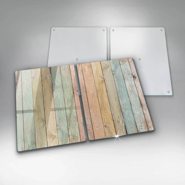 Skärbräda glas Färgglada vintagebrädor