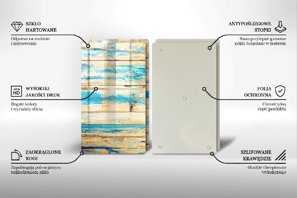 Skärbräda glas Retro träplankor