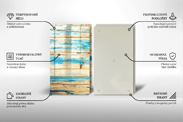 Skärbräda glas Retro träplankor