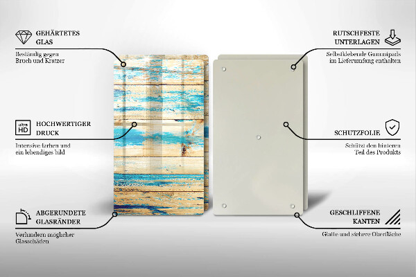 Skärbräda glas Retro träplankor