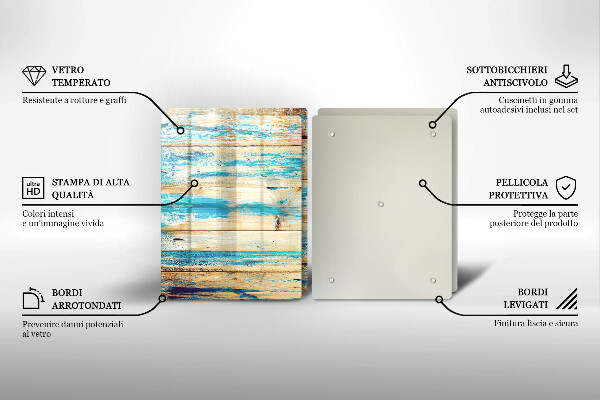 Skärbräda glas Retro träplankor