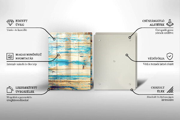 Skärbräda glas Retro träplankor