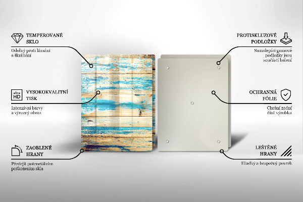Skärbräda glas Retro träplankor