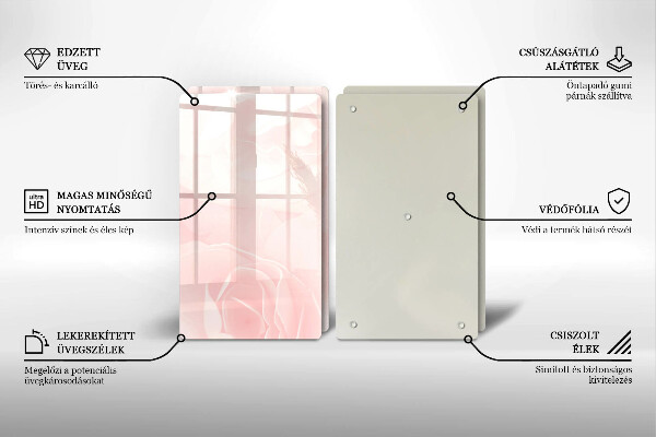 Skärbräda glas Pastellrosor bakgrund