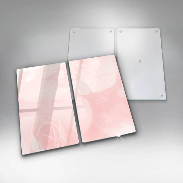 Skärbräda glas Pastellrosor bakgrund