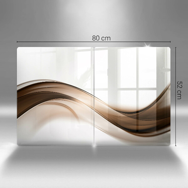 Skärbräda glas Abstrakta bruna linjer