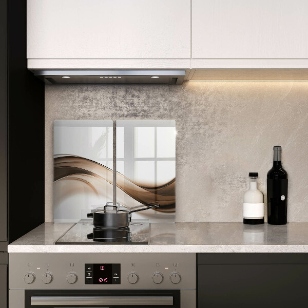 Skärbräda glas Abstrakta bruna linjer