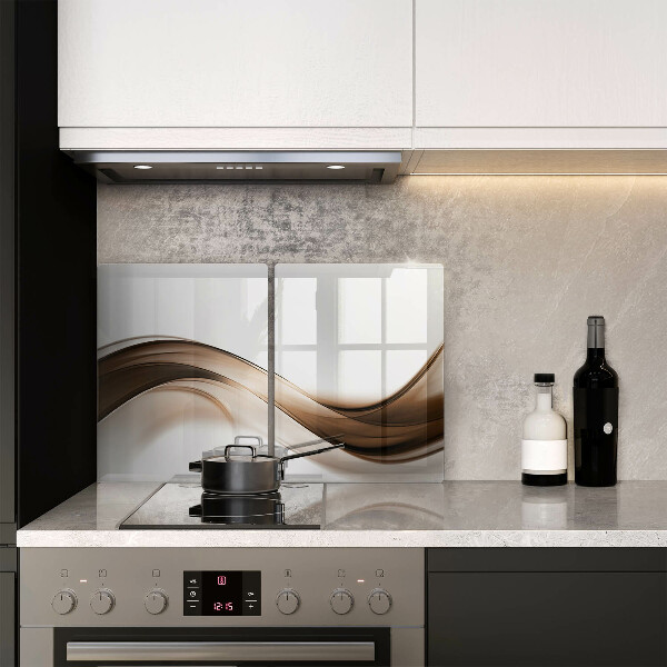 Skärbräda glas Abstrakta bruna linjer