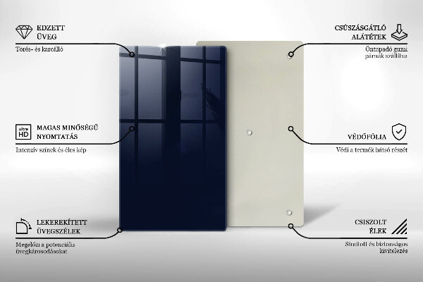 Glasskärbräda Marinblå färg