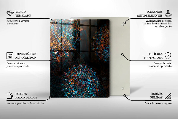 Glasskärbräda Färg svart