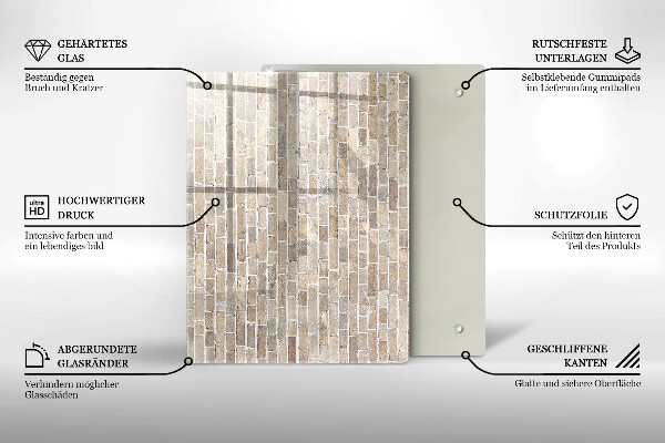 Glasskärbräda Röd färg