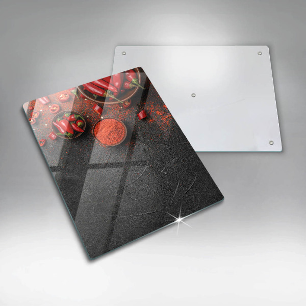 Glasskärbräda Röd chilipeppar