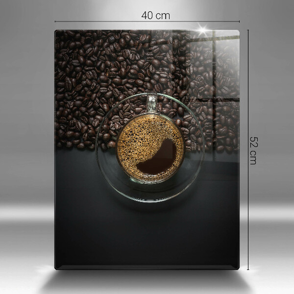 Glasskärbräda Kaffe och bönor
