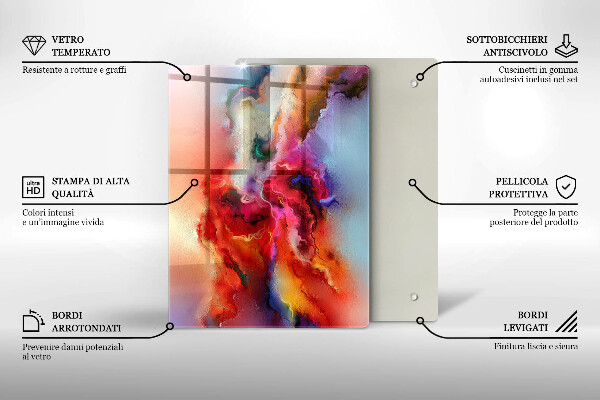 Glasskärbräda Kaffe och bönor