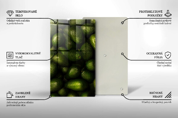 Glasskärbräda Avokado frukt