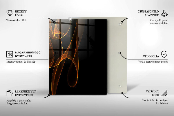 Glasskärbräda Gröna grönsaker