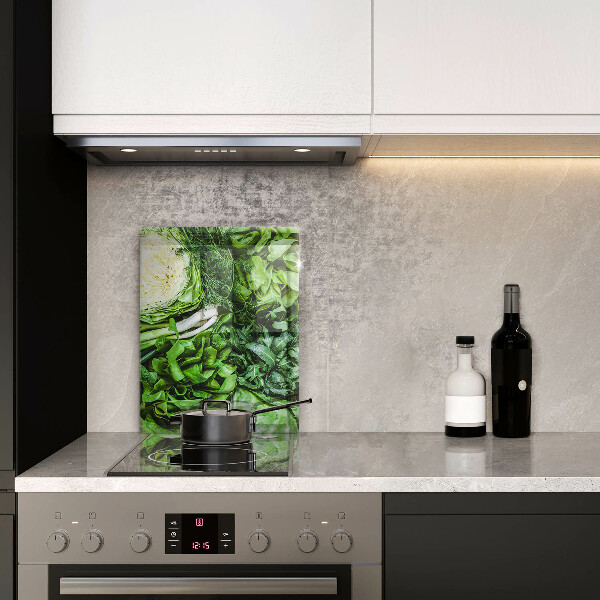 Glasskärbräda Gröna grönsaker