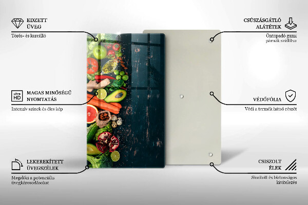 Glasskärbräda Frukt och grönsaker