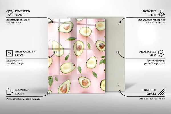 Glasskärbräda Frukt och grönsaker