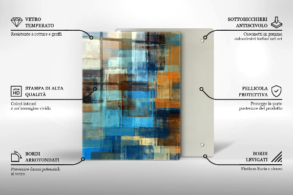 Glasskärbräda Färgglada kryddor