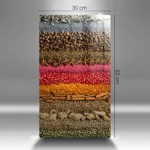 Glasskärbräda Färgglada kryddor