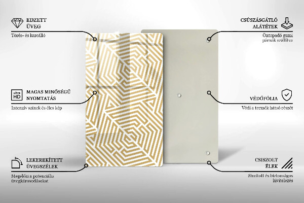 Glasskärbräda Geometriska linjer