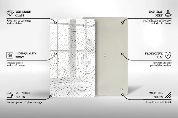 Glasskärbräda Abstraktionsformer
