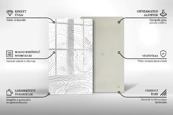 Glasskärbräda Abstraktionsformer