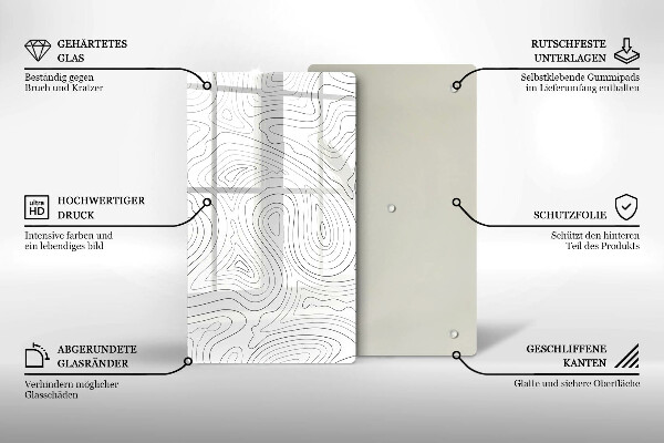 Glasskärbräda Abstraktionsformer