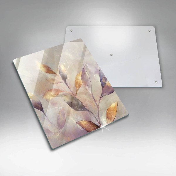 Glasskärbräda Målade boho löv