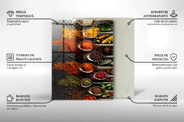 Glasskärbräda Målade boho löv