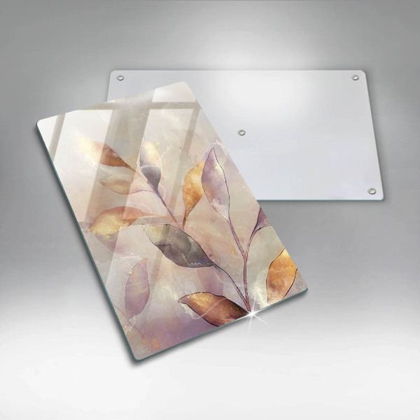 Glasskärbräda Målade boho löv