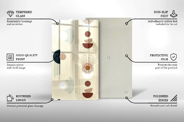 Glasskärbräda Geometri boho former