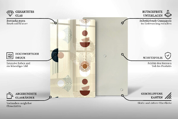 Glasskärbräda Geometri boho former