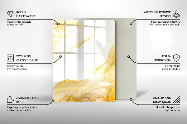 Glasskärbräda Boho lövmönster