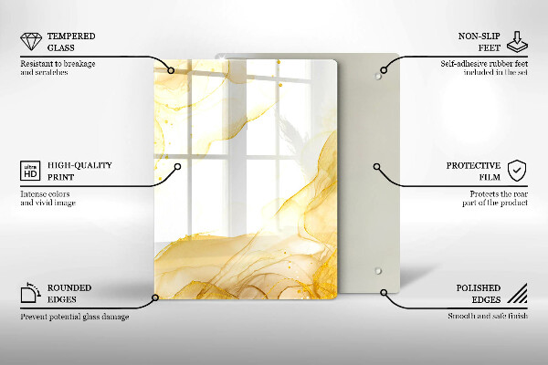 Glasskärbräda Boho lövmönster