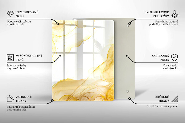 Glasskärbräda Boho lövmönster