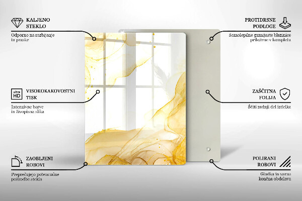 Glasskärbräda Boho lövmönster