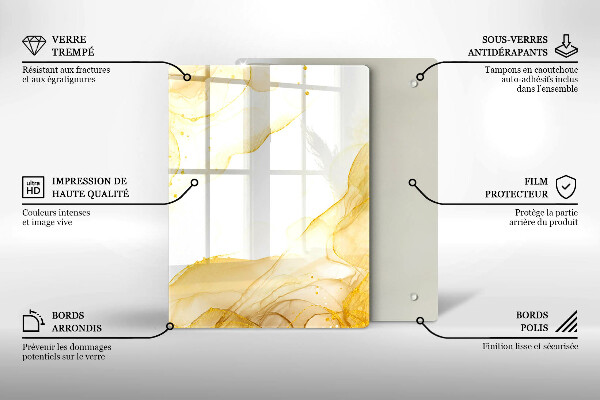 Glasskärbräda Boho lövmönster