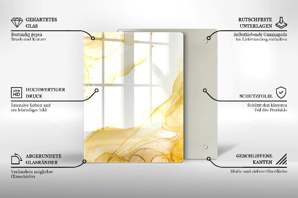 Glasskärbräda Boho lövmönster