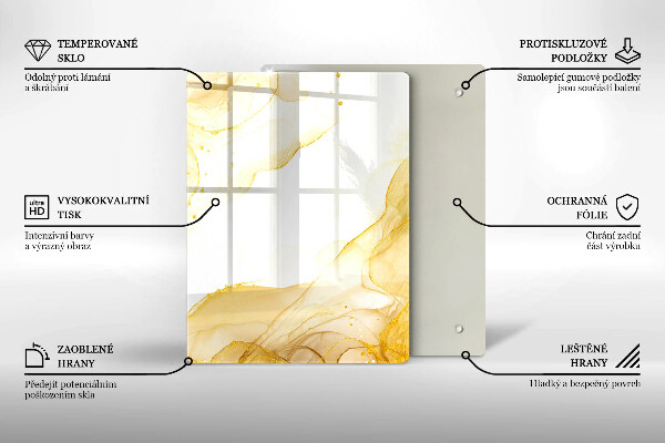 Glasskärbräda Boho lövmönster