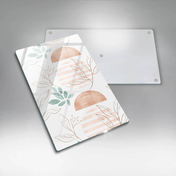 Glasskärbräda Boho lövmönster