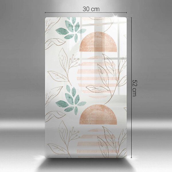 Glasskärbräda Boho lövmönster