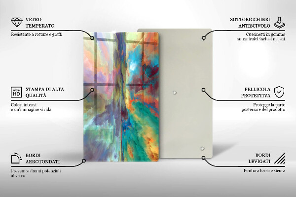 Glasskärbräda Färgglad himmel