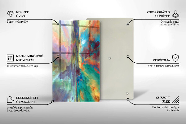 Glasskärbräda Färgglad himmel