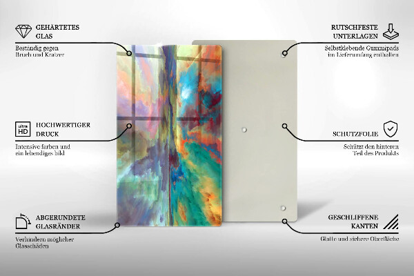 Glasskärbräda Färgglad himmel