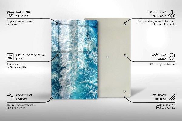 Glasskärbräda Vatten havsvågor