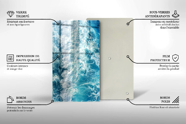 Glasskärbräda Vatten havsvågor